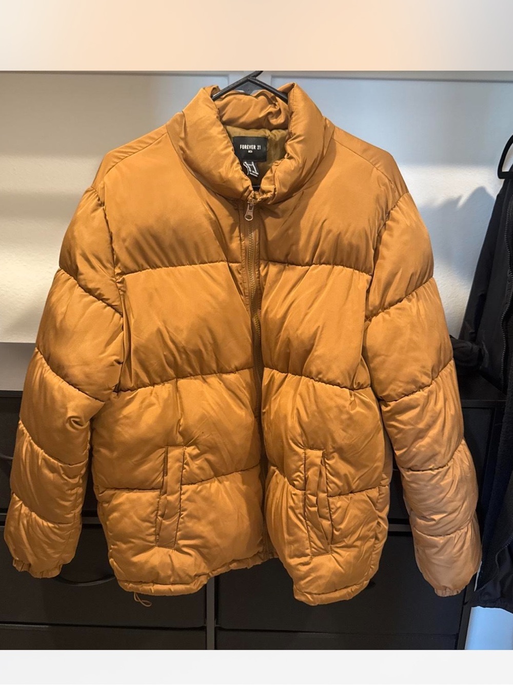 Forever 21 Men's Caramel Brown Puffer Jacket